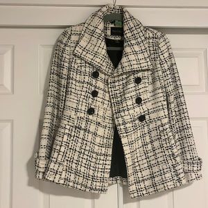 White & Black Peacoat